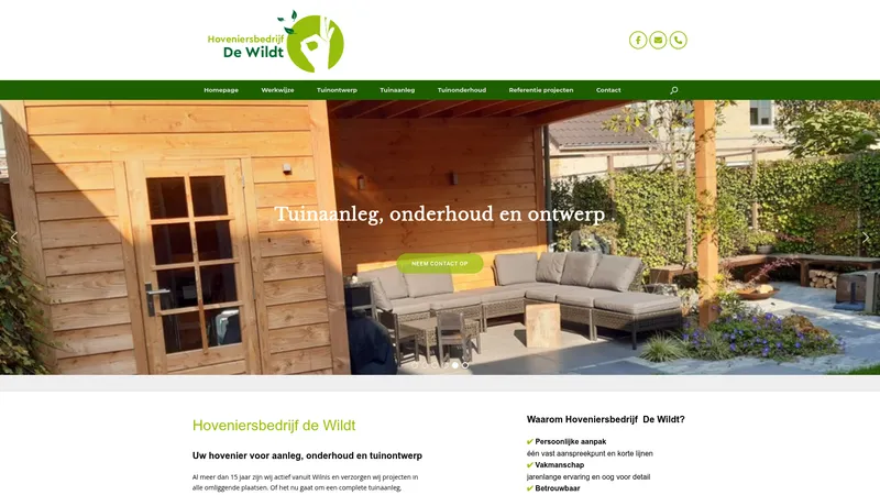 Website van Hovenierdewildt