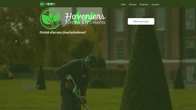 Website van Hoveniers Evers Driessen