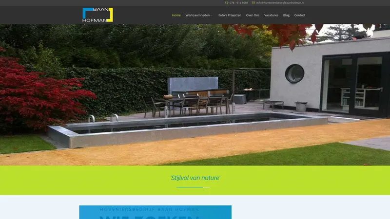 Website van Hoveniersbedrijf Baan Hofman
