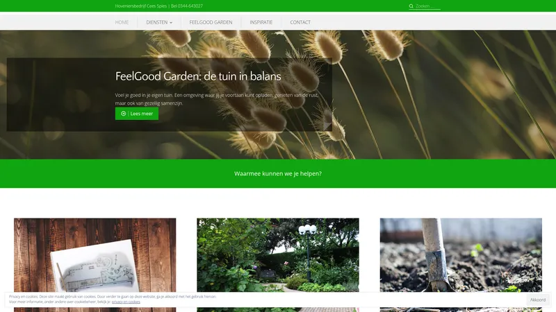 Website van Hoveniersbedrijf Cees Spies