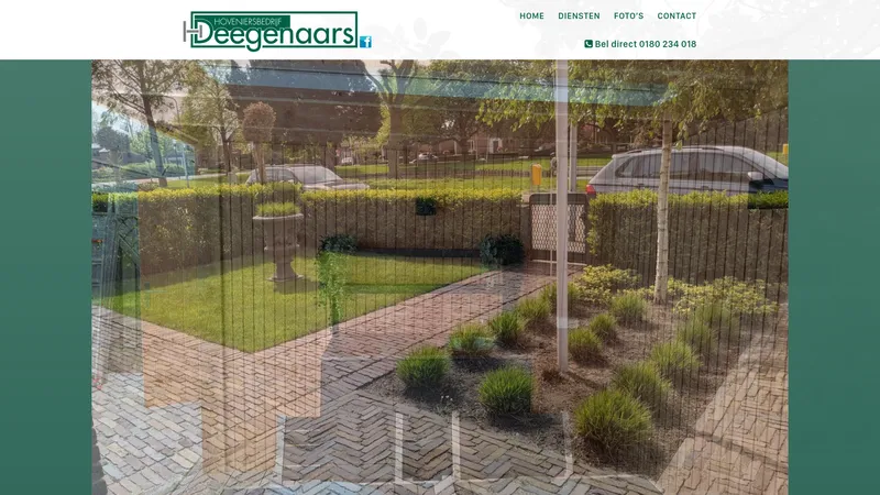Website van Hoveniersbedrijf Deegenaars