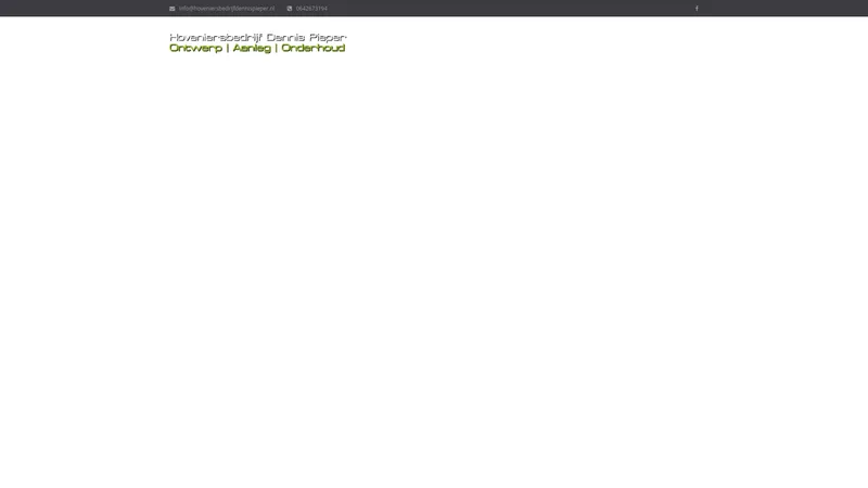 Website van Hoveniersbedrijf Dennis Pieper