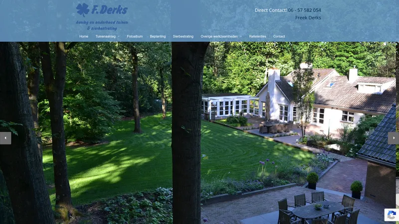 Website van Hoveniersbedrijf Derks