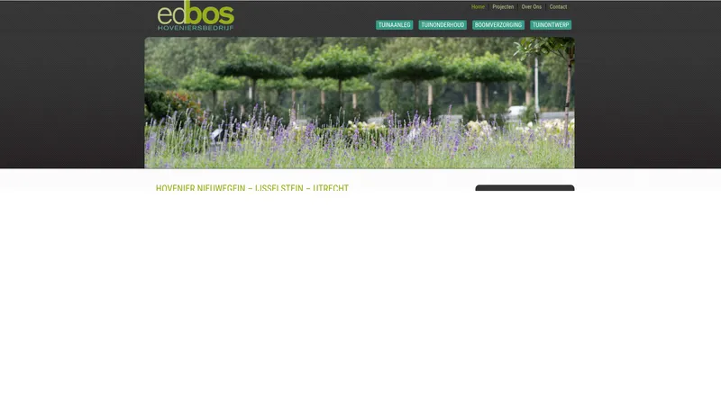 Website van Hoveniersbedrijf Ed Bos