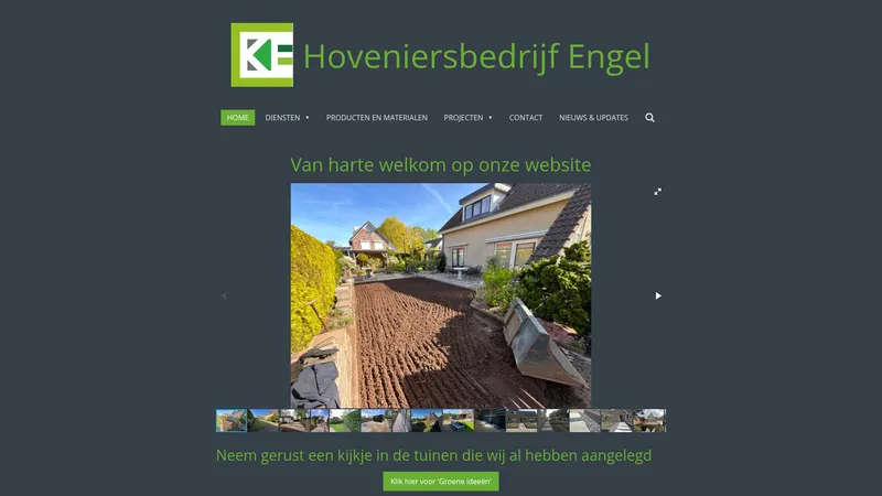 Website van Hoveniersbedrijf Engel
