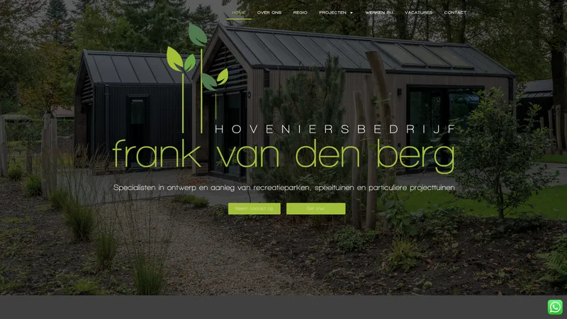 Website van Hoveniersbedrijf Frank van den Berg
