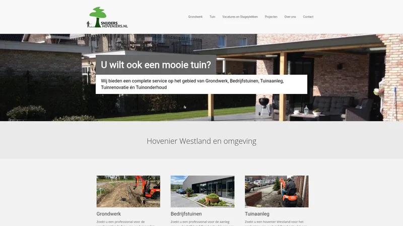 Website van Hoveniersbedrijf Gerrit Snijders B.V.