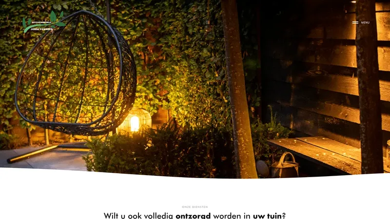 Website van Hoveniersbedrijf Jordi Vermeer