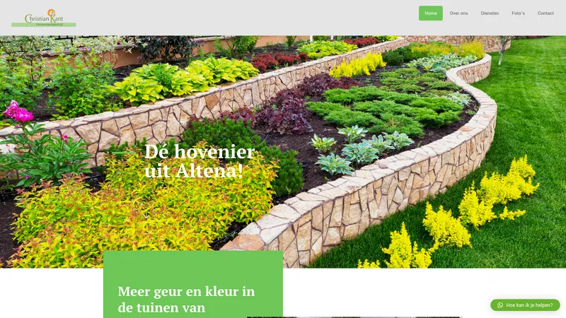 Website van Hoveniersbedrijf Kant