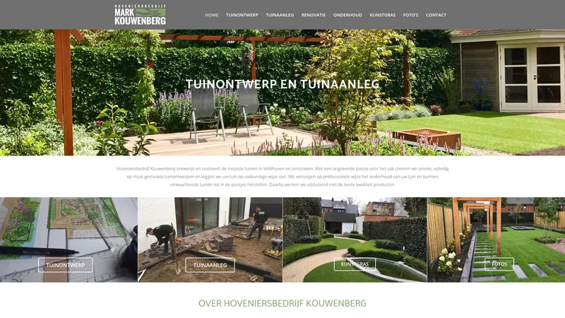 Website van Hoveniersbedrijf Kouwenberg