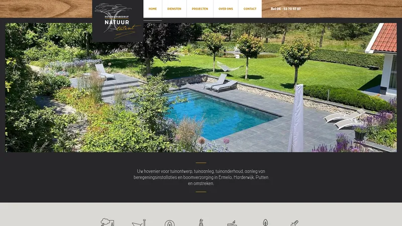 Website van Hoveniersbedrijf Natuurtalent