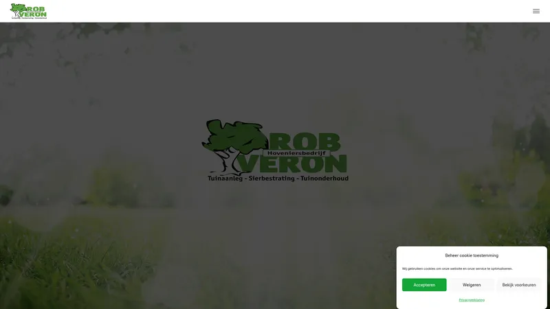 Website van Hoveniersbedrijf Rob Veron