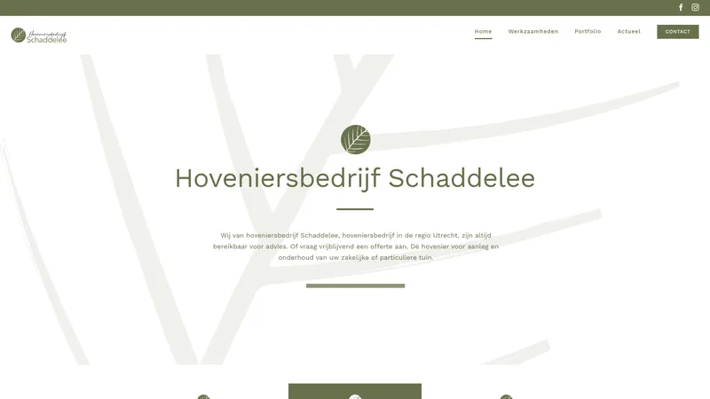 Website van Hoveniersbedrijf Schaddelee
