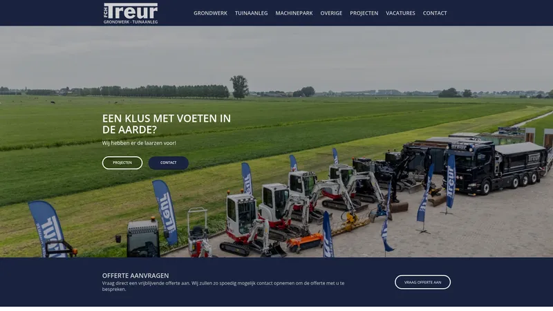 Website van Hoveniersbedrijf Treur