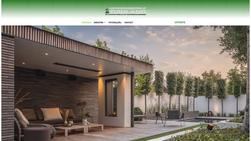 Website van hoveniersbedrijf Tuinland