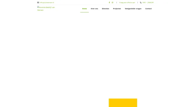 Website van Hoveniersbedrijf van Wensen