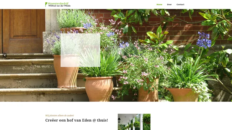 Website van Hoveniersbedrijf Wilfred van der Weide
