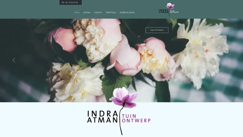 Website van Indra Tuinen