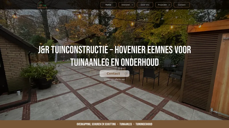 Website van J&R Tuinconstructie