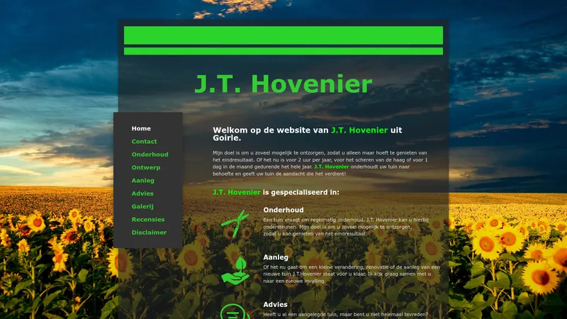 Website van J.T. Hovenier