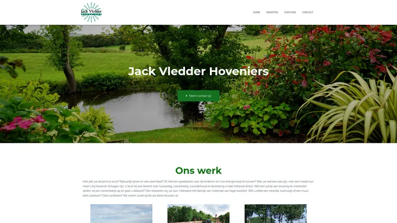 Website van Jack Vledder Hoveniers