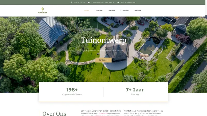 Website van Jan van den Berg Tuinen
