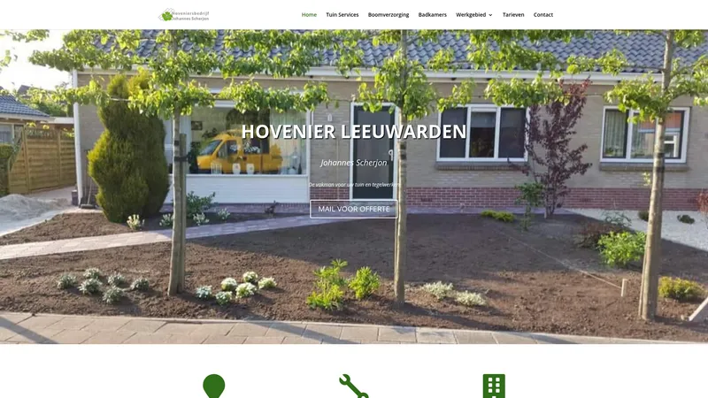 Website van Johannes Scherjon, de vakman voor uw tuin en tegelwerken