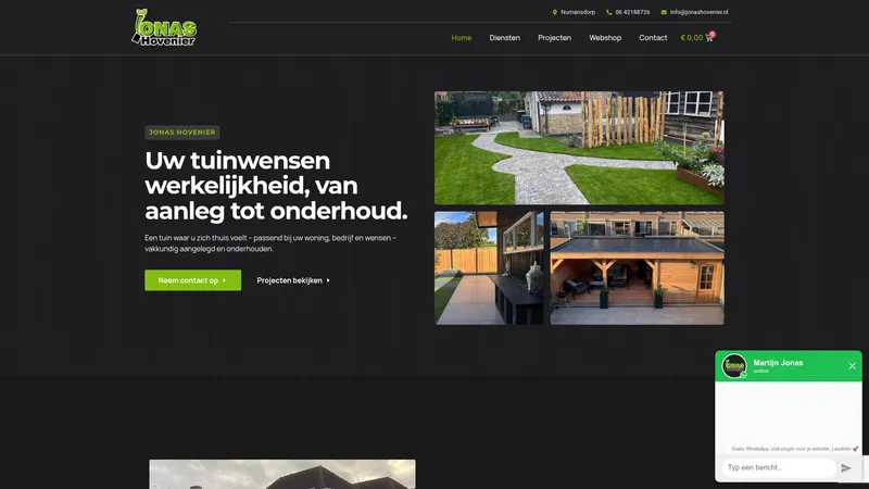 Website van JONAS HOVENIER