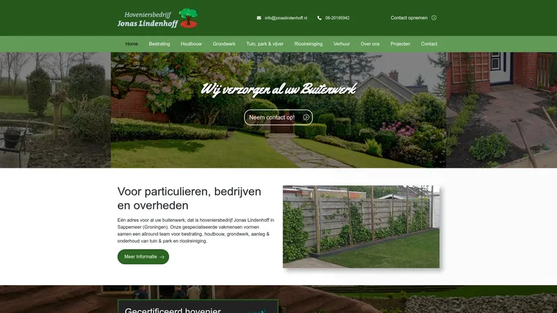 Website van Jonas Lindenhoff