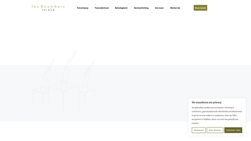 Website van Jos Bouwhuis Tuinen