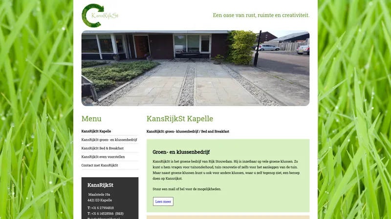 Website van KansRijkSt Actief Kapelle Webslim