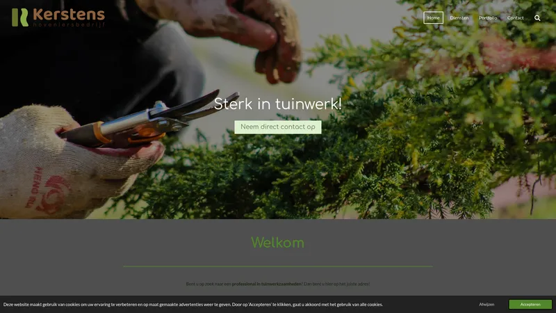 Website van Kerstens hoveniersbedrijf