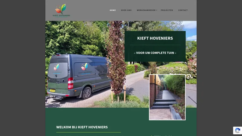 Website van Kieft Hoveniers