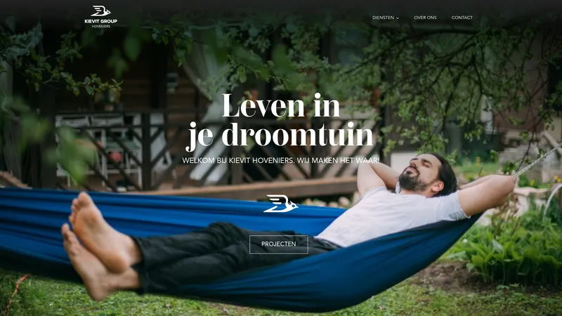 Website van Kievit Hoveniers