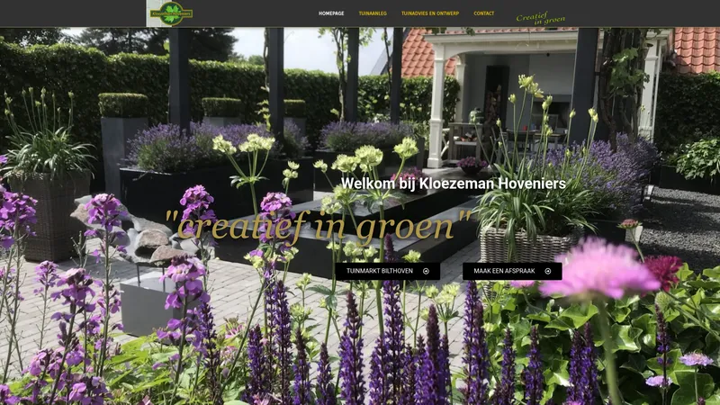 Website van Kloezeman Hoveniers