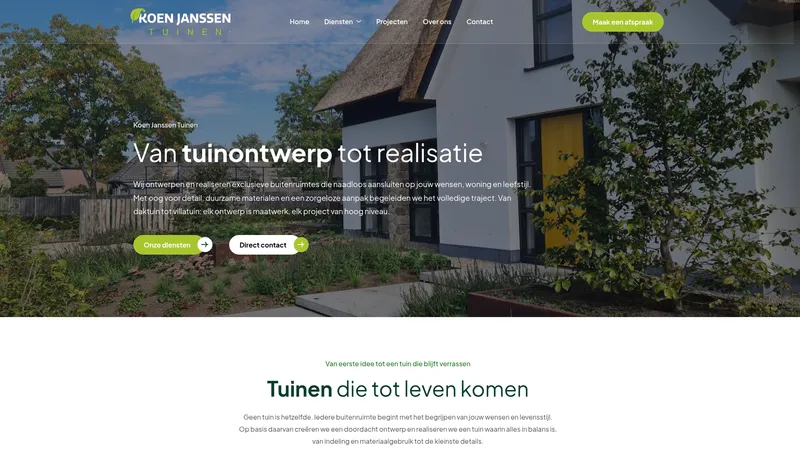 Website van Koen Janssen Tuinen