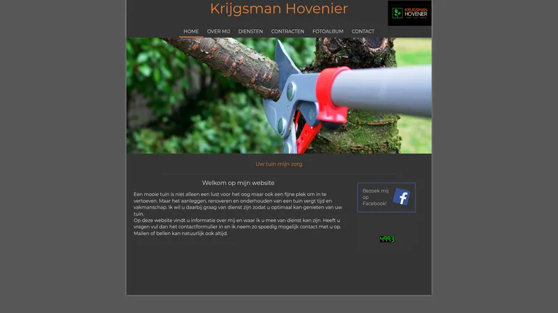 Website van Krijgsman Hovenier