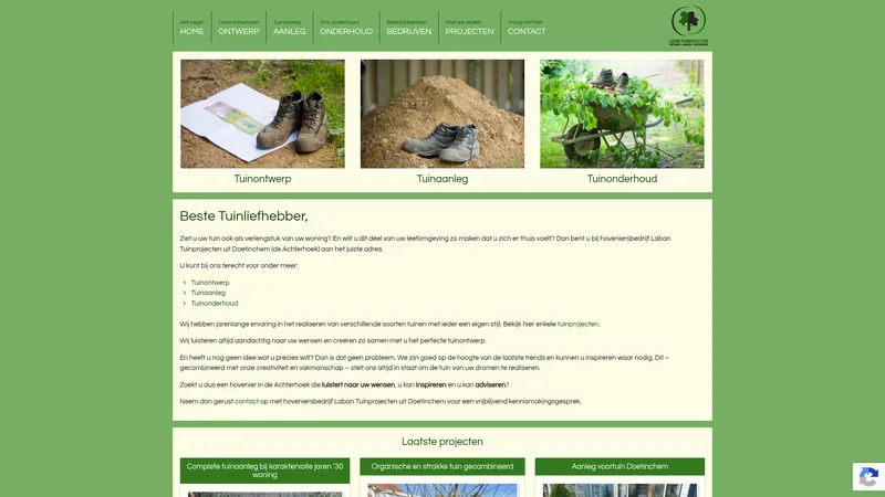Website van Laban Tuinprojecten