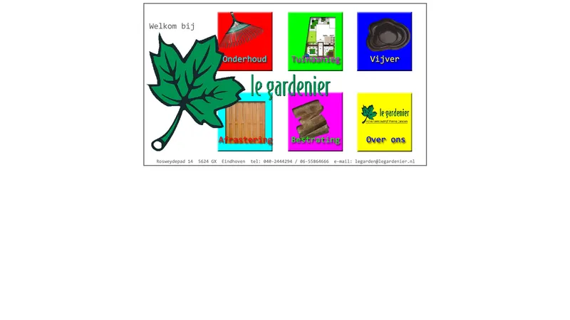 Website van Le Gardenier