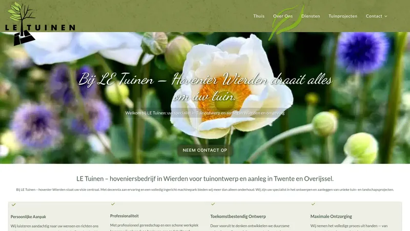 Website van LE Tuinen