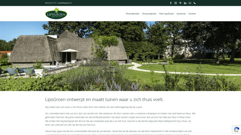 Website van LipsGroen Hoveniers
