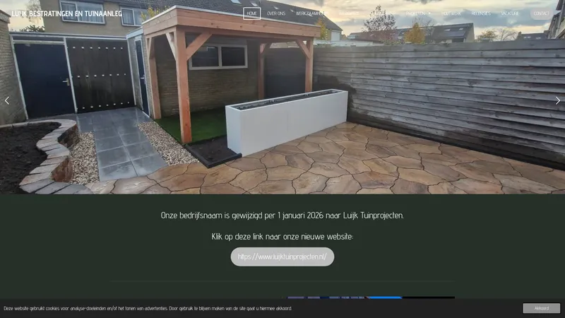 Website van Luijk bestratingen en tuinaanleg