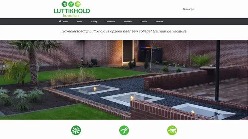 Website van Luttikhold Hoveniers