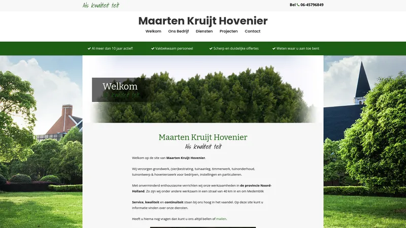 Website van Maarten Kruijt Hovenier