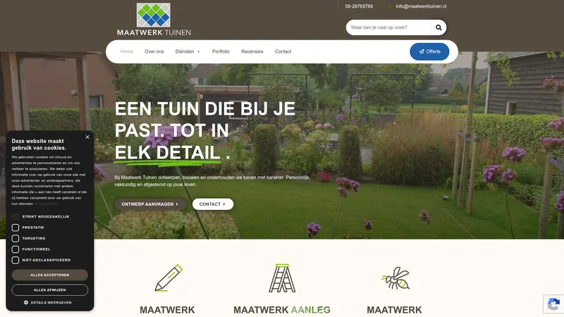 Website van MaatwerkTuinen
