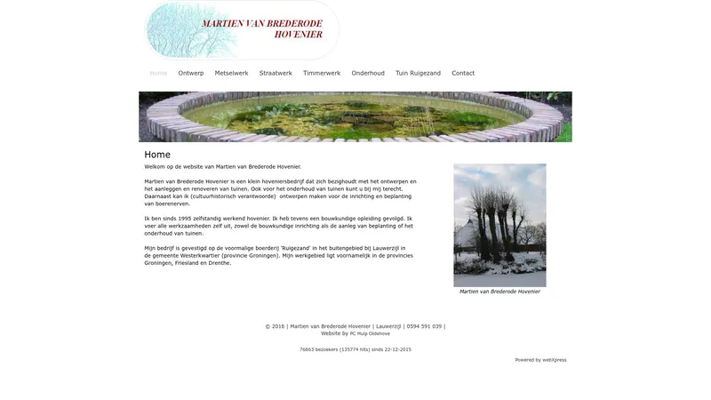 Website van Martien van Brederode Hovenier