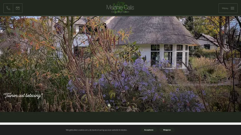 Website van Melanie Calis Tuinen