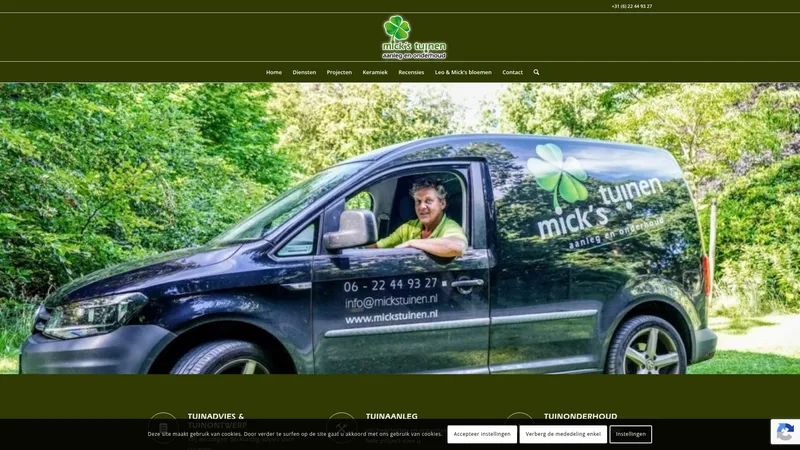Website van Micks Tuinen