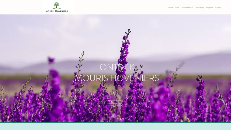 Website van Mouris Hoveniers