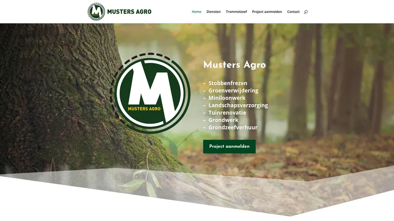 Website van Musters Agro website